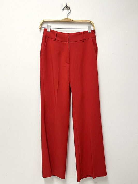 pantalon de tela formal Rojo