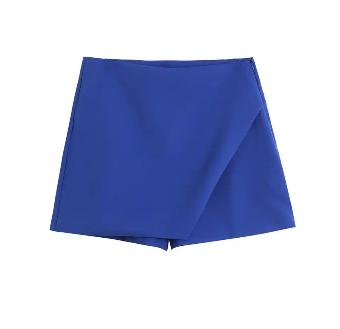 Falda Short  asimétricos azul