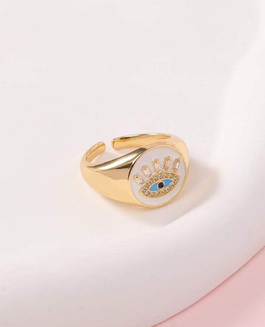 Anillo de ojo turco, sortija ajustable