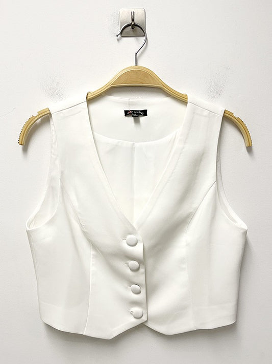 Chaleco Vest formal blanco