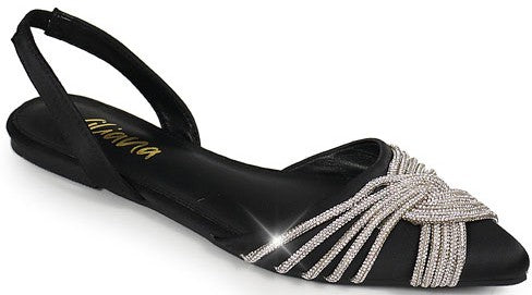 Flats slingback negras