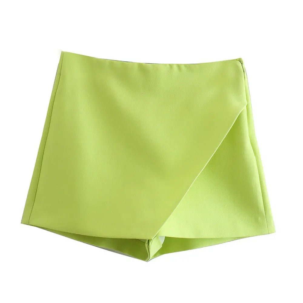 Falda Short  asimétricos Verde