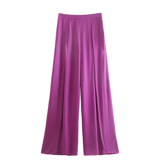 Pantalon ancho morado