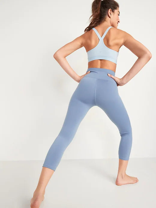 Leggings cortos PowerPress de cintura alta para mujer