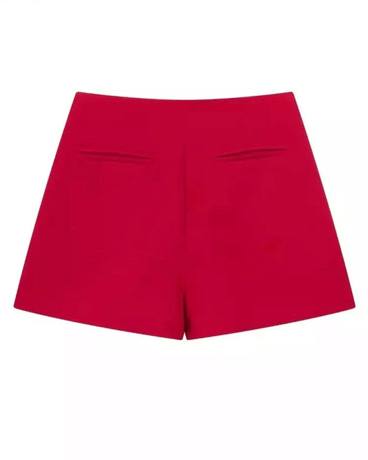 Falda shorts asimétrico Rojo