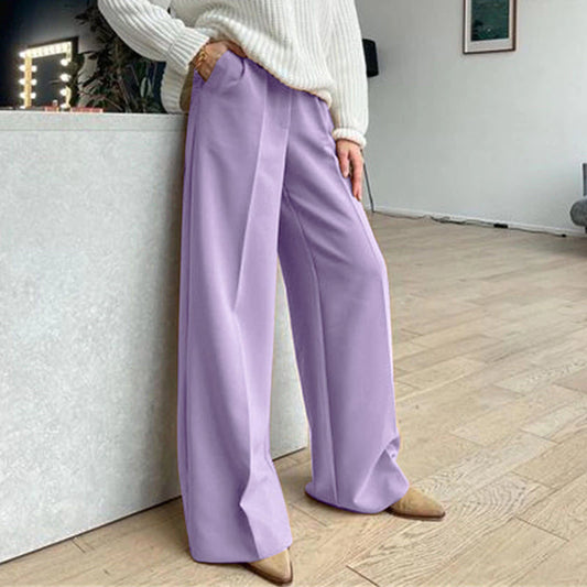 Pantalon ancho color Lila