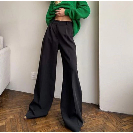 Pantalon ancho color Negro